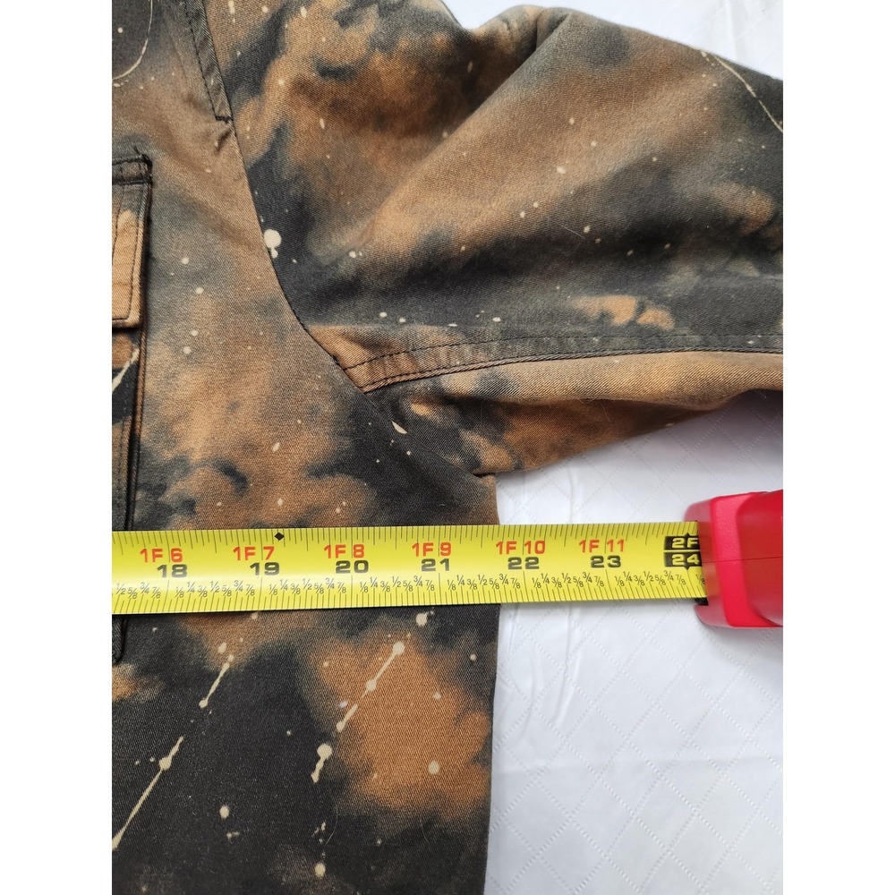 INC International Concepts Jacket Mens Medium Brown Camo Canvas Military Field - Picture 7 of 12